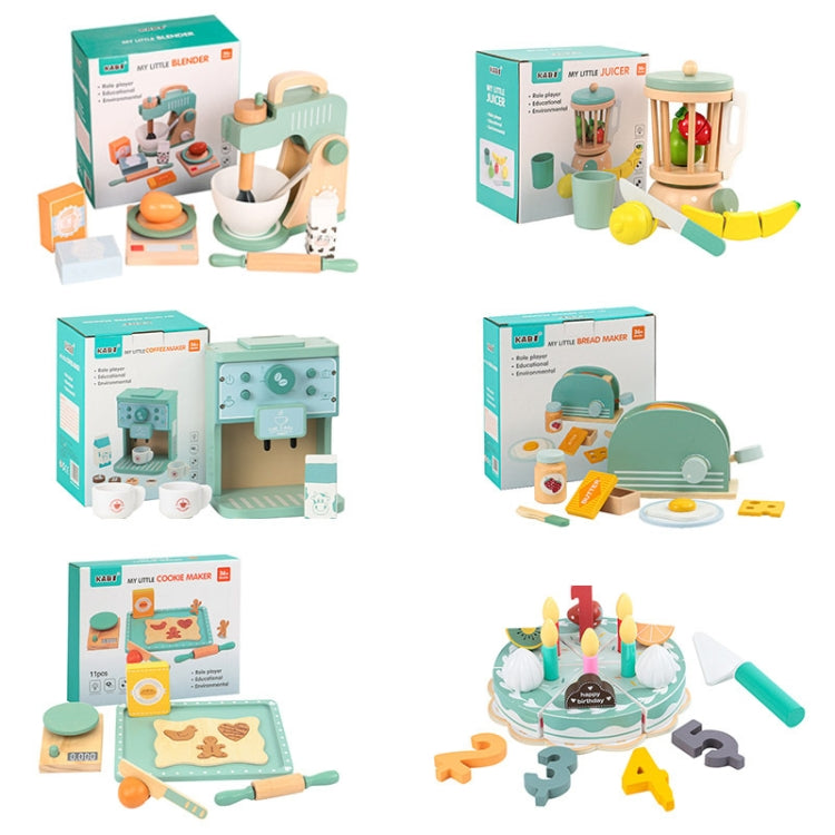 KABI Children Simulation Wooden Pretend Play Toy Kindergarten Parent-Child Interactive Toy, Style: Coffee Maker - Pretend Play Toys by KABI | Online Shopping South Africa | PMC Jewellery | Buy Now Pay Later Mobicred