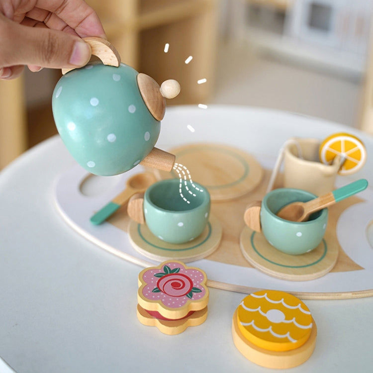 KABI Children Simulation Wooden Pretend Play Toy Kindergarten Parent-Child Interactive Toy, Style: Tea Set - Pretend Play Toys by KABI | Online Shopping South Africa | PMC Jewellery | Buy Now Pay Later Mobicred