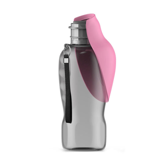 Leaf-shaped Pet Outdoor Folding Water Bottle Outdoor Portable Water Dispenser(Pink) - Drinking Fountain by PMC Jewellery | Online Shopping South Africa | PMC Jewellery | Buy Now Pay Later Mobicred