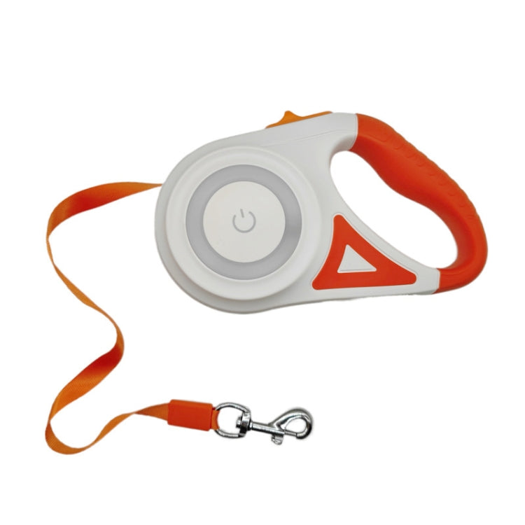 LED Light Luminous Pet Dog Leash Automatic Retractable Dog Walking Leash, Color: 5m Orange - Leashes & Chest Strap by PMC TechLife | Online Shopping South Africa | PMC TechLife | Buy Now Pay Later Mobicred