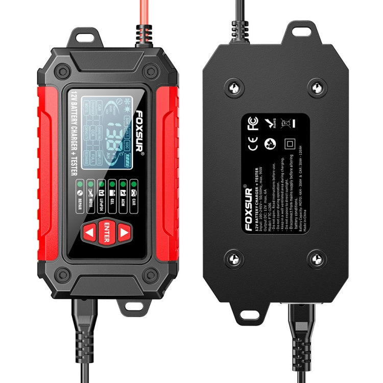 FOXSUR Cars Motorcycles 12V Lithium Cattery Charger With Battery Detection(US Plug) - Battery Charger by FOXSUR | Online Shopping South Africa | PMC TechLife | Buy Now Pay Later Mobicred