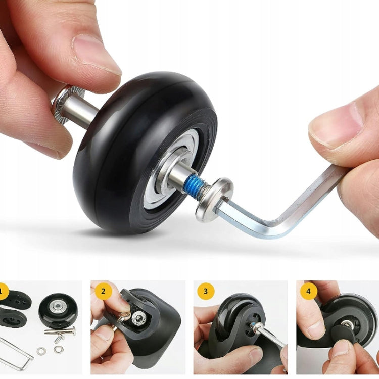 43mm x 18mm Luggage Suitcase Replacement Wheels Low Noise Spinner Wheels - Accessories by PMc TechLife | Online Shopping South Africa | PMc TechLife | Buy Now Pay Later Mobicred