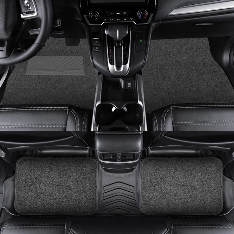 4pcs /Set Universal Car Foot Mats PVC Flocking Pads(Black) - Floor Mats by PMC TechLife | Online Shopping South Africa | PMC TechLife | Buy Now Pay Later Mobicred