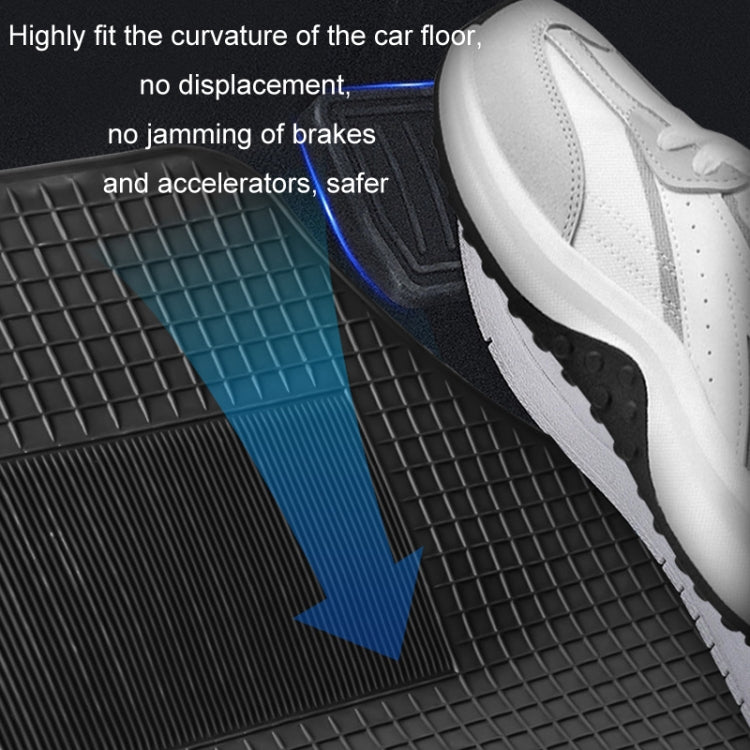4pcs/Set Car PVC Anti-slip Waterproof Durable Floor Mats(Stripes) - Floor Mats by PMC TechLife | Online Shopping South Africa | PMC TechLife | Buy Now Pay Later Mobicred