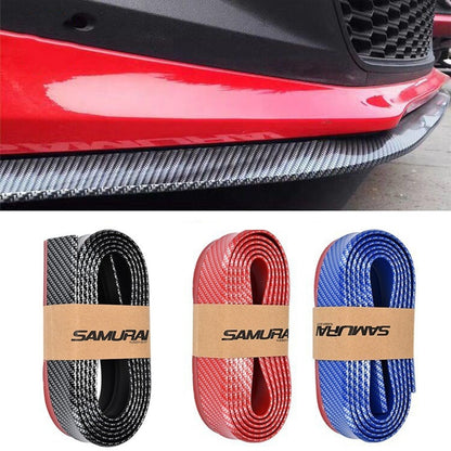 SAMURAI 2.5m Carbon Fiber Car Front Lip Anti-Collision Bumper Modification Strip Supplies, Color: Black - Anti Collision Sticker by SAMURAI | Online Shopping South Africa | PMC Jewellery | Buy Now Pay Later Mobicred