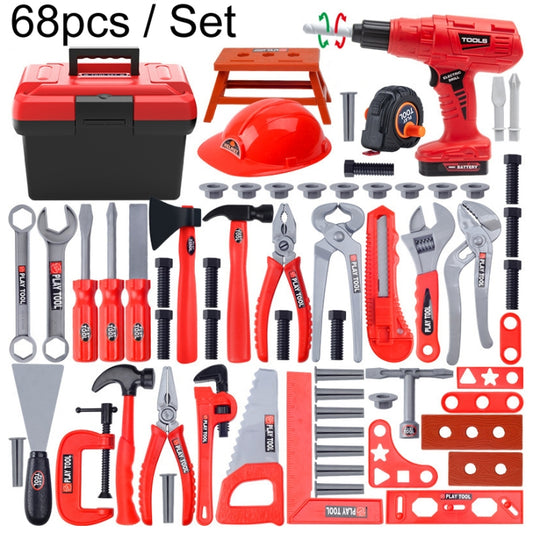 68pcs / Set Children Simulation Repair Toolbox Pretend Play Toy Set - Pretend Play Toys by PMC Jewellery | Online Shopping South Africa | PMC Jewellery | Buy Now Pay Later Mobicred