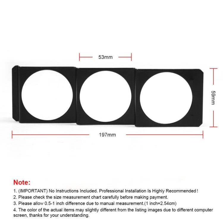 52mm Car Modified Instrument Rack Three-hole Universal Car Radio Card Slot - Car Interior Mouldings by PMC TechLife | Online Shopping South Africa | PMC TechLife | Buy Now Pay Later Mobicred