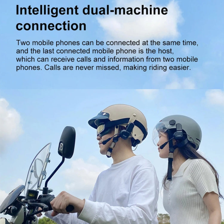 TWVC Motorcycle Bluetooth Headset Wireless Stereo Moto Helmet Headphones With Thin Clip Base - Motorcycle Walkie Talkie by PMC Jewellery | Online Shopping South Africa | PMC Jewellery | Buy Now Pay Later Mobicred