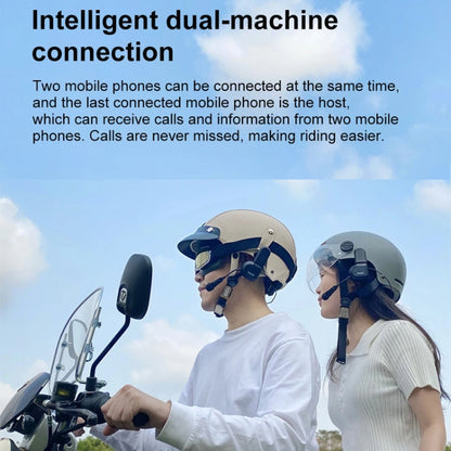 TWVC Motorcycle Bluetooth Headset Wireless Stereo Moto Helmet Headphones With Thick Clip Base - Motorcycle Walkie Talkie by PMC Jewellery | Online Shopping South Africa | PMC Jewellery | Buy Now Pay Later Mobicred