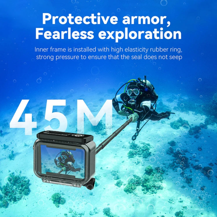 For DJI Osmo Action 3 / 4 TELESIN OA-WTP-003 45m Waterproof Shell Sealed Diving Case - Case & Bags by TELESIN | Online Shopping South Africa | PMC TechLife | Buy Now Pay Later Mobicred