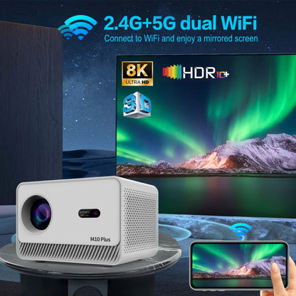 M10 Plus 1280x720P Projector 2.4G / 5G WIFI Bluetooth 5.2 Android 11 System Home Cinema UK Plug - Mini Projector by PMC Jewellery | Online Shopping South Africa | PMC Jewellery | Buy Now Pay Later Mobicred