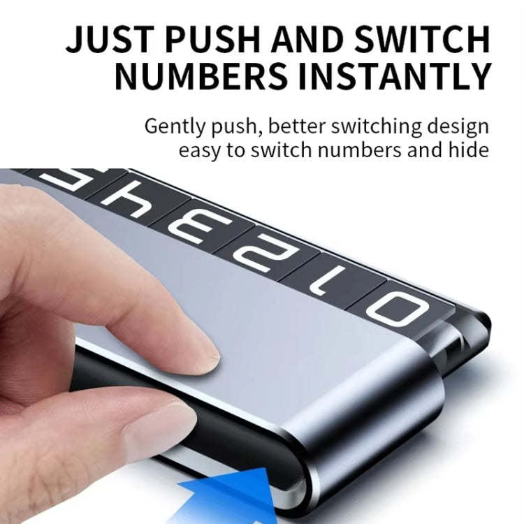 Metal Hidden Temporary Parking Number Plate Ornaments, Color: Single Number Gray - Parking Card by PMC TechLife | Online Shopping South Africa | PMC TechLife | Buy Now Pay Later Mobicred