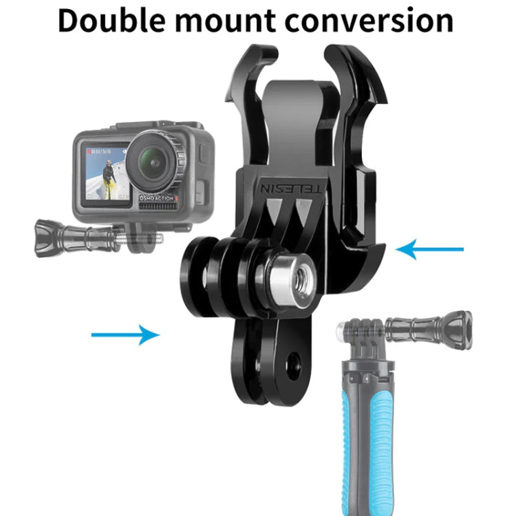 TELESIN GP-MTB-T02-BK Sports Camera Double Head J-Buckle Backpack Quick Release Conversion Accessory -  by TELESIN | Online Shopping South Africa | PMC TechLife | Buy Now Pay Later Mobicred