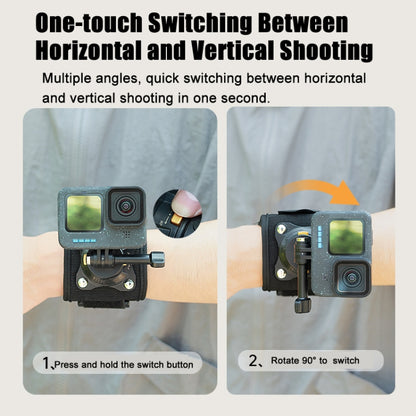 Universal Magnetic Quick-release Wrist Strap Mount for Sports Cameras, Spec: With Phone Clip - Wrist Strap by PMC Jewellery | Online Shopping South Africa | PMC Jewellery | Buy Now Pay Later Mobicred