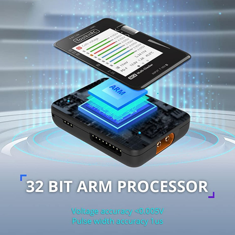 ToolkitRC MC8 Multifunctional Electrical Display Power Detection Signal PD Charger(Black) - free shipping - PMC Jewellery - Order now!