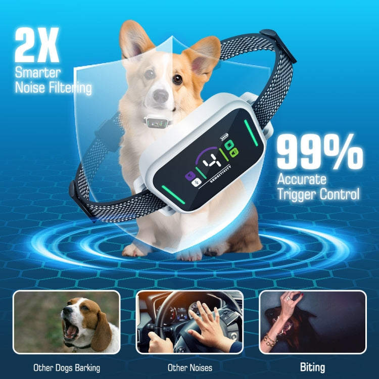 Color Screen Stop Bark Dog Trainer Anti Barking Pet Products(White) - Training Aids by PMC TechLife | Online Shopping South Africa | PMC TechLife | Buy Now Pay Later Mobicred
