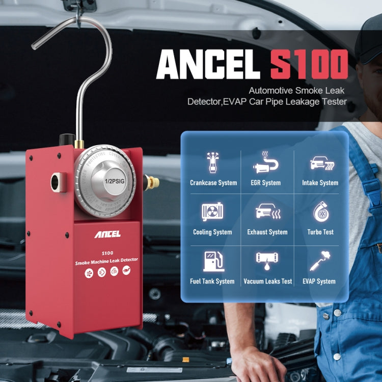 ANCEL S100 EVAP 12V Car Pipe System Vacuum Smoke Tester Diagnostic Tool - Electronic Test by ANCEL | Online Shopping South Africa | PMC Jewellery | Buy Now Pay Later Mobicred