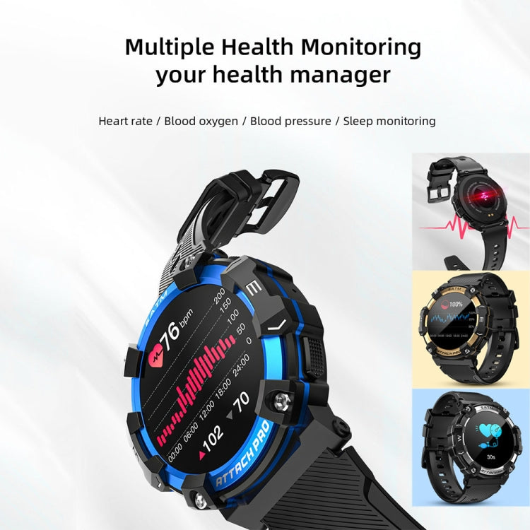 LOKMAT ATTACK 2 PRO 1.39-Inch 5ATM Waterproof Health Monitoring Bluetooth Smart Watch(Royal Blue) - Smart Watches by LOKMAT | Online Shopping South Africa | PMC Jewellery | Buy Now Pay Later Mobicred