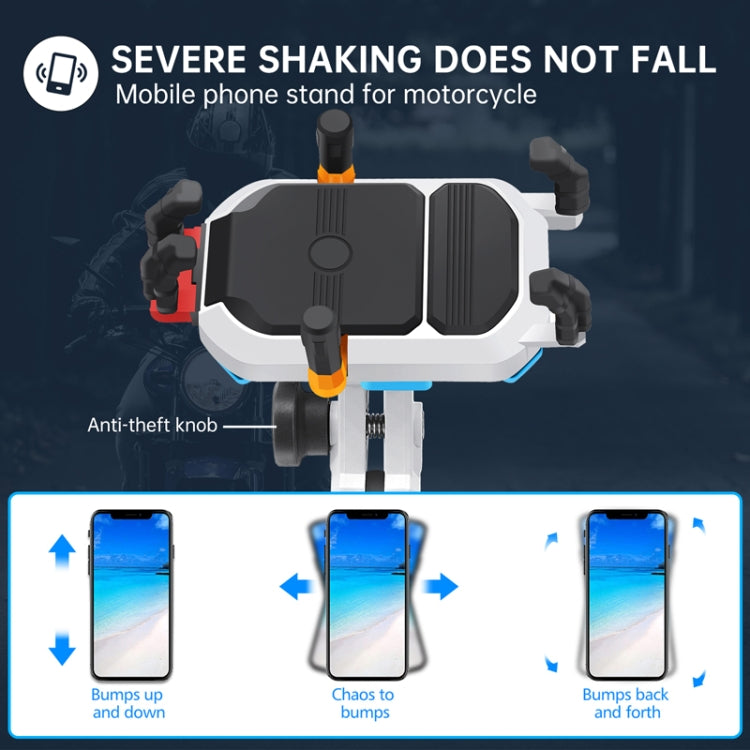 Colorful Motorcycle Shock-absorbing Navigation Mobile Phone Holder(Mirror Mount) - Holder by PMC TechLife | Online Shopping South Africa | PMC TechLife | Buy Now Pay Later Mobicred