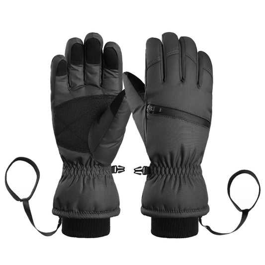 Winter Padded Ski Finger Gloves Outdoor Windproof Warm Sports Gloves, Size: XS(Black) - Full Finger Gloves by PMC Jewellery | Online Shopping South Africa | PMC Jewellery | Buy Now Pay Later Mobicred