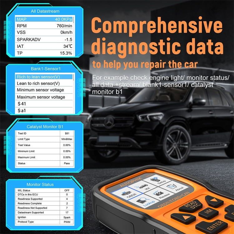 AUTOPHIX OM126P OBD2 Automotive Scanner Car Engine Diagnosis Tool - Electronic Test by AUTOPHIX | Online Shopping South Africa | PMC Jewellery | Buy Now Pay Later Mobicred