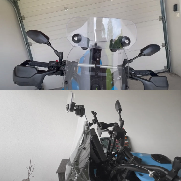 Motorcycle Modification Heightened Adjustable Windshield(Transparent) - Ornamental Parts by PMC TechLife | Online Shopping South Africa | PMC TechLife | Buy Now Pay Later Mobicred