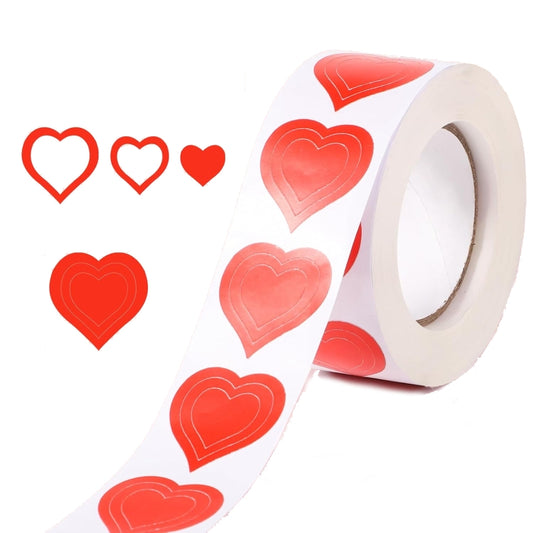 500pcs /Roll Red Heart Tanning Sunbathing Stickers Self Adhesive Body Stickers - Sticker & Tags by PMC Jewellery | Online Shopping South Africa | PMC Jewellery | Buy Now Pay Later Mobicred