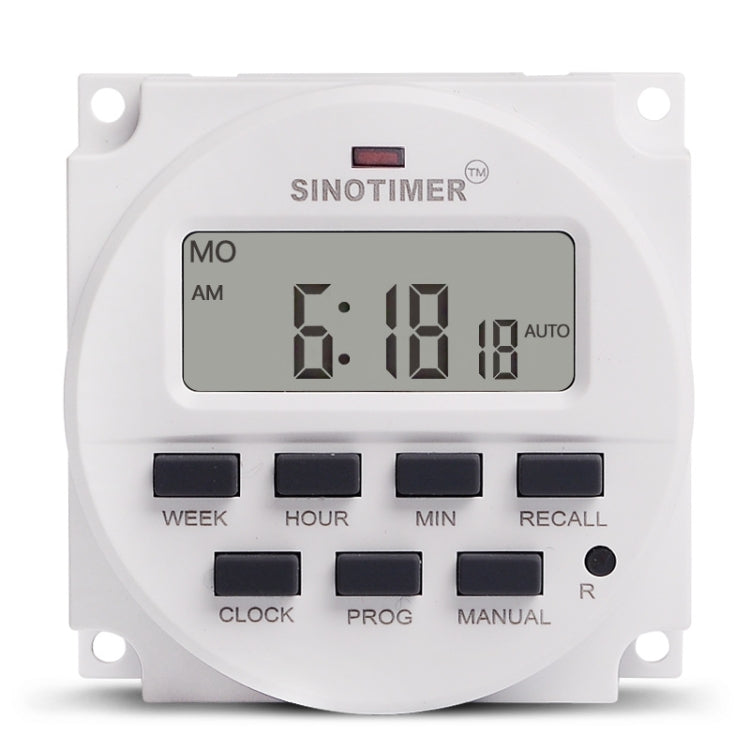 SINOTIMER TM618N-2 220V 7 Days Weekly Programmable Digital Electronic Timer Switch - free shipping - PMC TechLife - Order now!