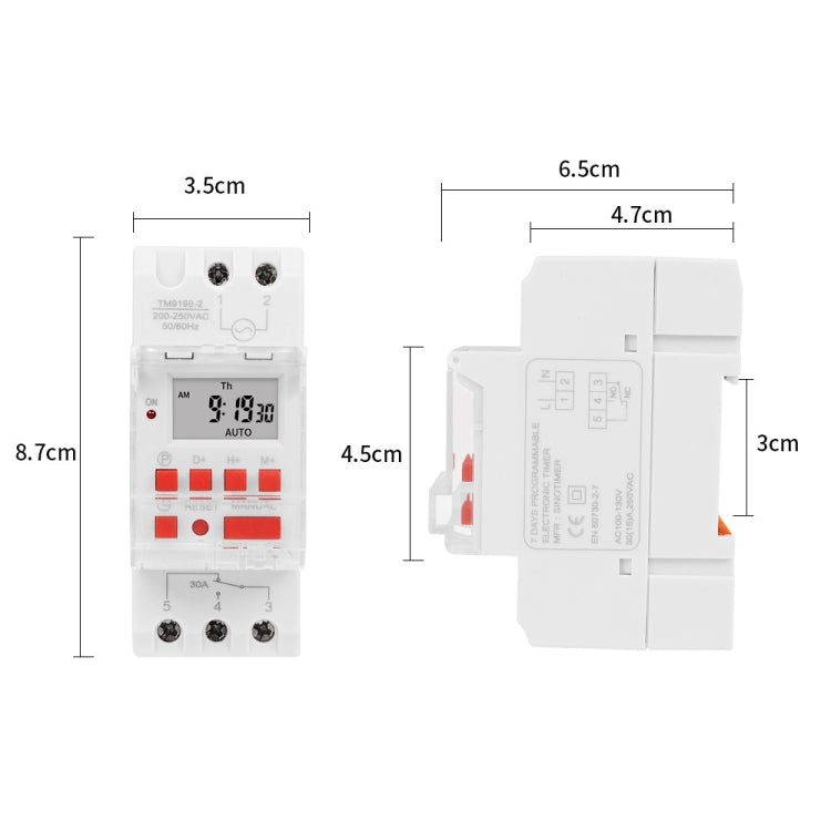 SINOTIMER TM919B-5V 30A Programmable Digital Timer Switch Automatic Cycle Timing Controller - Switch by SINOTIMER | Online Shopping South Africa | PMC Jewellery | Buy Now Pay Later Mobicred