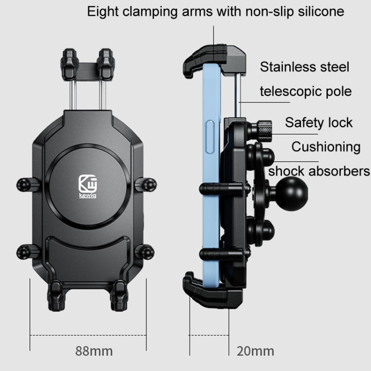 Kewig Motorcycle Octopus Holder Anti-Theft Motorcycle Cell Phone Mounts, Model: M26-C3 - Holder by Kewig | Online Shopping South Africa | PMC TechLife | Buy Now Pay Later Mobicred