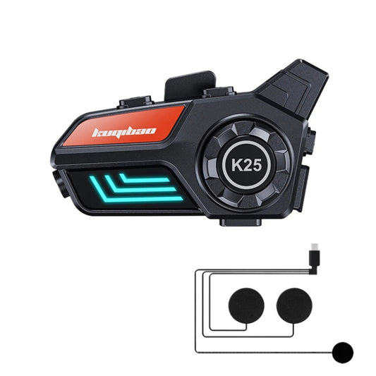 KUQIBAO Motorcycle Helmet Waterproof Bluetooth Headset With Light(Soft Microphone) - Motorcycle Walkie Talkie by KUQIBAO | Online Shopping South Africa | PMC Jewellery | Buy Now Pay Later Mobicred