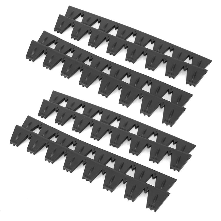 8pcs /Set Car Bumper Serrated Anti-collision Plate Decoration(Black) - Anti Collision Sticker by PMC TechLife | Online Shopping South Africa | PMC TechLife | Buy Now Pay Later Mobicred