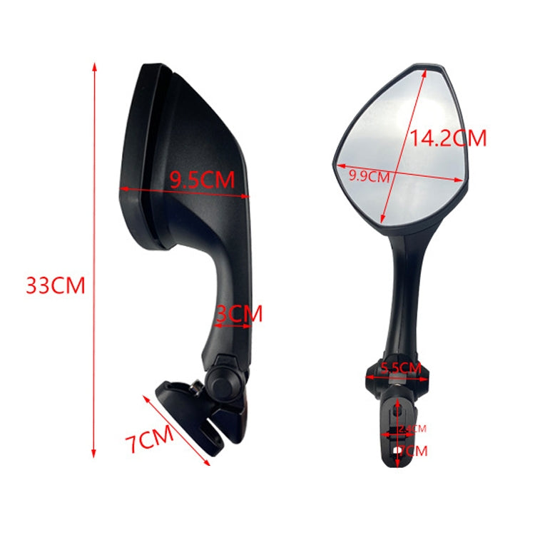 Motorcycle Modification Reversing Mirror Accessories For Kawasaki(Black) - Side Mirrors by PMC TechLife | Online Shopping South Africa | PMC TechLife | Buy Now Pay Later Mobicred