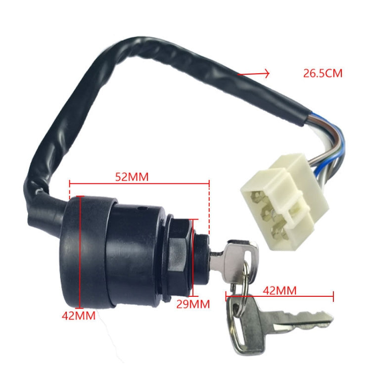 For Kawasaki ATV/UTV Starter Power Ignition Switch Key Lock(Black) - Engines & Engine Parts by PMC TechLife | Online Shopping South Africa | PMC TechLife | Buy Now Pay Later Mobicred