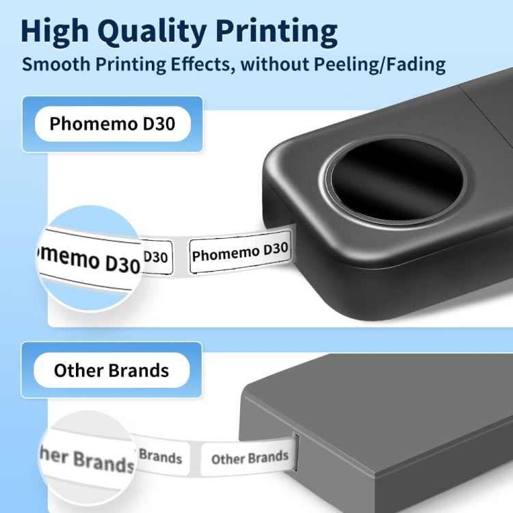 Phomemo D30 Thermal Label Printer Portable Bluetooth Mini Label Maker Machine With 1 Roll Paper Black - Printer by Phomemo | Online Shopping South Africa | PMC Jewellery | Buy Now Pay Later Mobicred