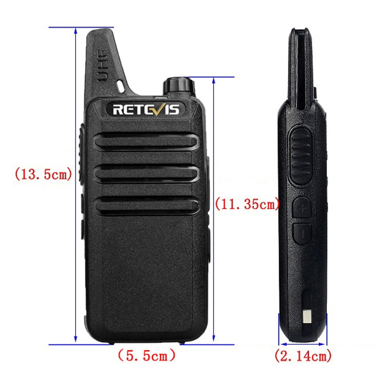 RETEVIS RT22 Hotel Mini Charging Two-Way Wireless Intercom Walkie Talkie(US Frequency with Plug) - Handheld Walkie Talkie by RETEVIS | Online Shopping South Africa | PMC Jewellery | Buy Now Pay Later Mobicred