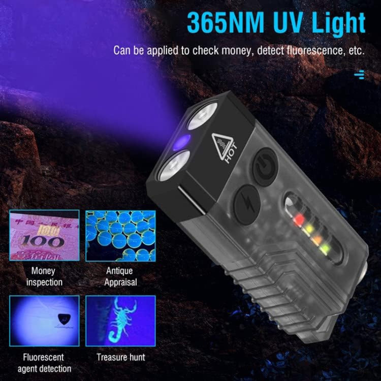 V10 Portable Keychain Light USB Rechargeable Bright Mini Flashlight(White) - Mini Flashlight by PMc TechLife | Online Shopping South Africa | PMc TechLife | Buy Now Pay Later Mobicred