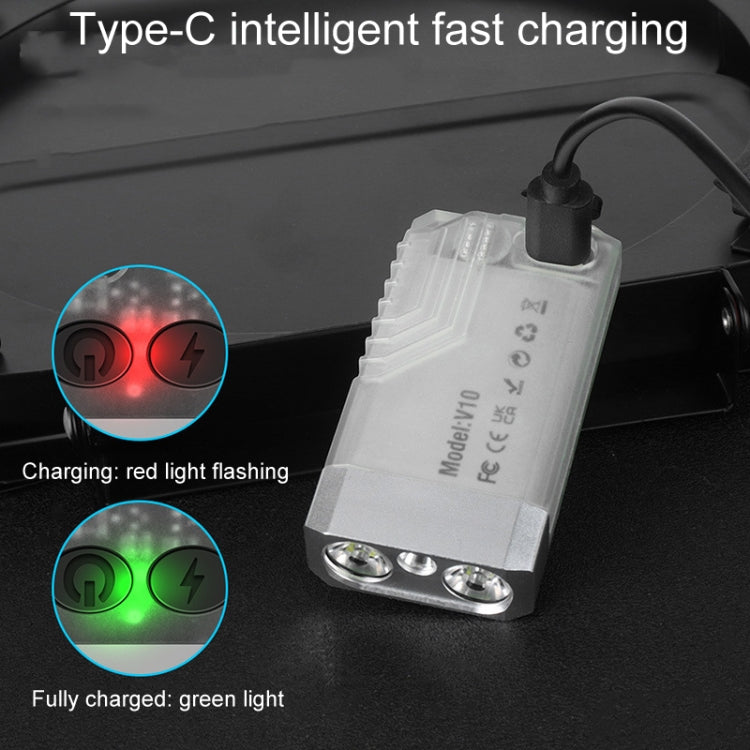 V10 Portable Keychain Light USB Rechargeable Bright Mini Flashlight(White) - Mini Flashlight by PMc TechLife | Online Shopping South Africa | PMc TechLife | Buy Now Pay Later Mobicred