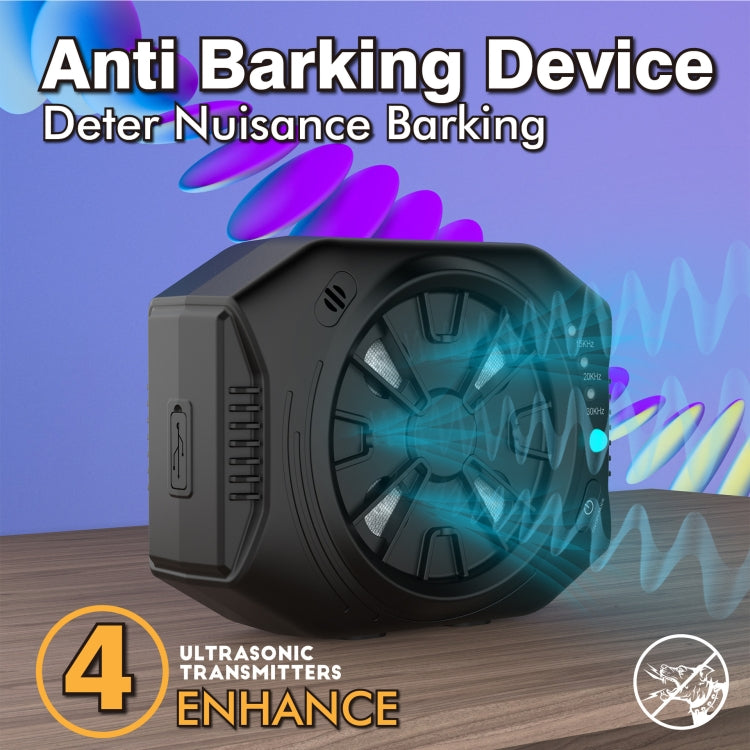 Ultrasonic Anti Dog Bark Device 3 Adjustable Levels Waterproof Bark Silencer(Black) - Training Aids by PMC TechLife | Online Shopping South Africa | PMC TechLife | Buy Now Pay Later Mobicred