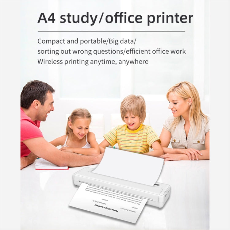 A4-XZ 203DPI A4 Home Portable Smart Wireless Inkless Thermal Printer(Black) - Receipt Printers by PMC TechLife | Online Shopping South Africa | PMC TechLife | Buy Now Pay Later Mobicred