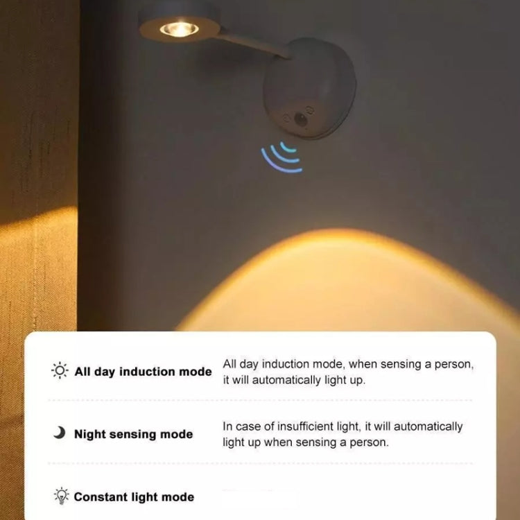 Rechargeable LED Motion Sensor Wireless Spotlight Dimmable Picture Light 2000mAH(Black) - Sensor LED Lights by PMC TechLife | Online Shopping South Africa | PMC TechLife | Buy Now Pay Later Mobicred