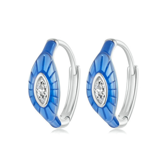 S925 Platinum-plated Vintage Devil Eye Earrings(SCE1737) - Stud Earrings & Earrings by PMC Jewellery | Online Shopping South Africa | PMC Jewellery | Buy Now Pay Later Mobicred