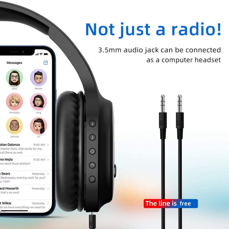 A8 Charging Version Portable Digital Display FM Headphone(White) - Radio Player by PMC TechLife | Online Shopping South Africa | PMC TechLife | Buy Now Pay Later Mobicred