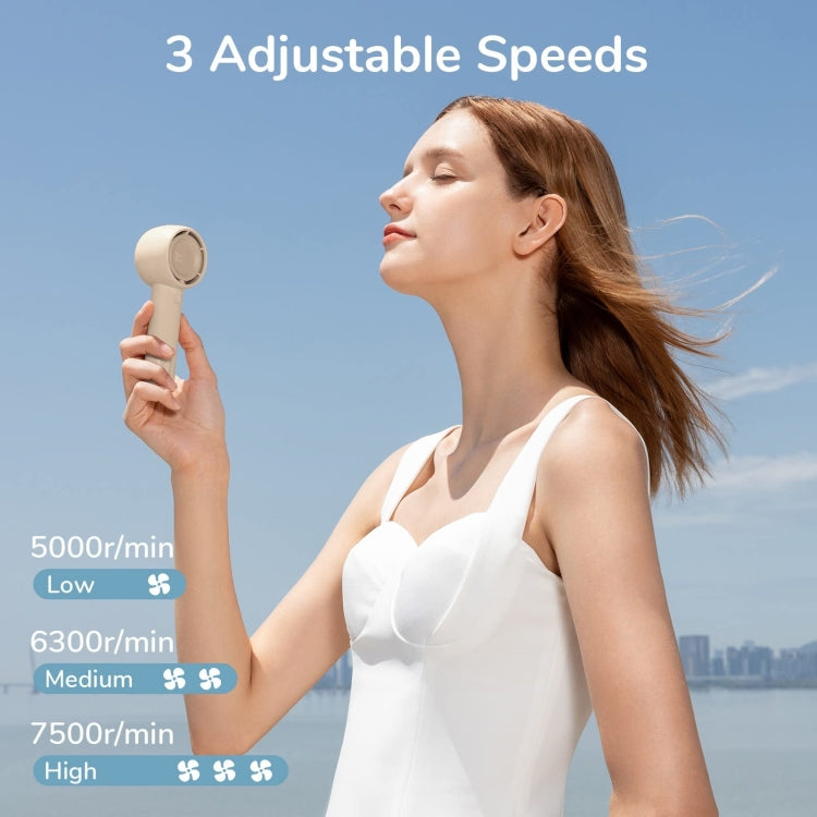 JisuLife FA42 Handheld Portable Small Rechargeable Turbo Fan, Color: White 2000mAh - Electric Fans by JisuLife | Online Shopping South Africa | PMC Jewellery | Buy Now Pay Later Mobicred