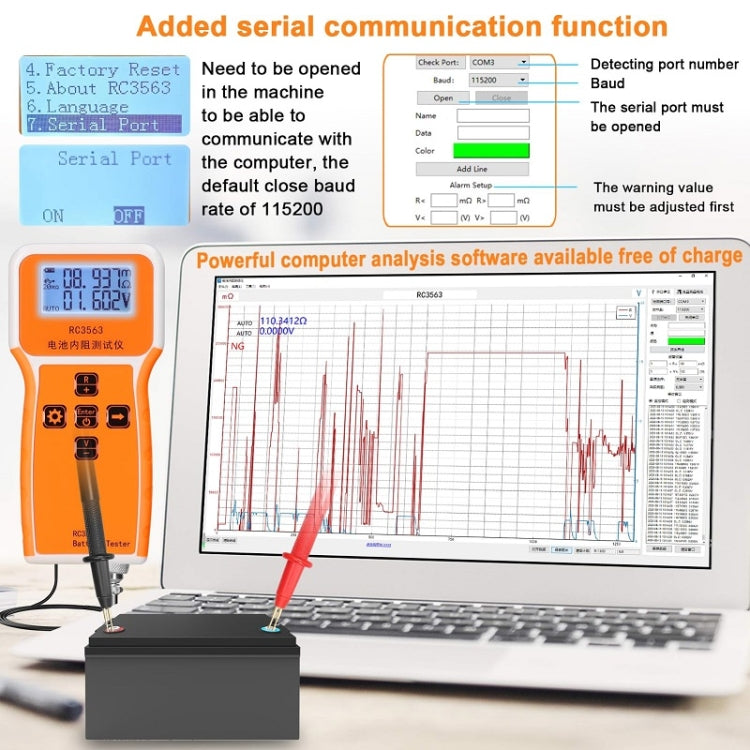 High-Precision Battery Voltage Internal Resistance Tester, Specifications: Host+Clip - Battery & Resistance Tester by PMC Jewellery | Online Shopping South Africa | PMC Jewellery | Buy Now Pay Later Mobicred