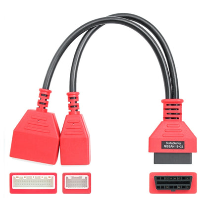 16+32 PIN OBD Gateway Adapter For Nissan(Red) - Cables & Connectors by PMC Jewellery | Online Shopping South Africa | PMC Jewellery | Buy Now Pay Later Mobicred