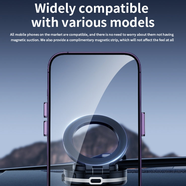 AIMITE C1 Vacuum Adsorption Foldable Magnetic Support Bracket Car Cell Phone Holder(Pink) - Car Holders by AIMITE | Online Shopping South Africa | PMC Jewellery | Buy Now Pay Later Mobicred