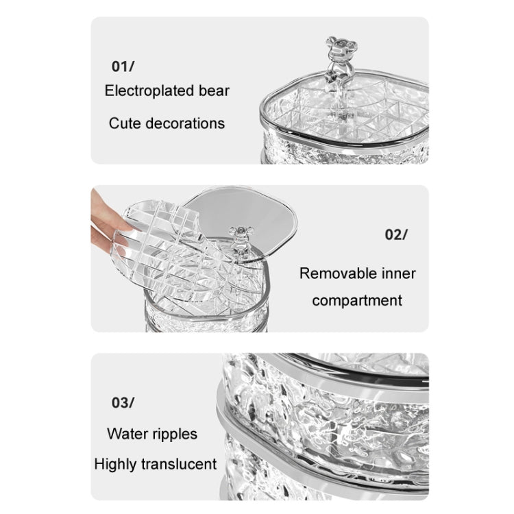 Large Capacity Portable Earring Ring And Necklace Jewelry Organizer(Transparent Gray) - Jewelry Storages by PMC Jewellery | Online Shopping South Africa | PMC Jewellery | Buy Now Pay Later Mobicred