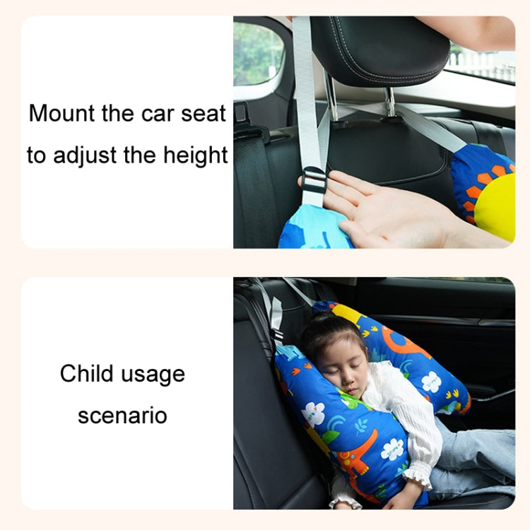 55x66cm Children Car Seat Belt Prevent Neck Strangulation Sleeping Pillow(Blue Dinosaur) - Seat Accessories by PMC Jewellery | Online Shopping South Africa | PMC Jewellery | Buy Now Pay Later Mobicred