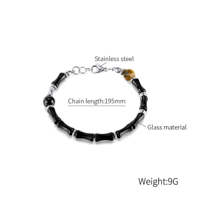 OPK GS1562 Personalized Bamboo Design Jewelry Stainless Steel Bracelet - Bracelets by OPK | Online Shopping South Africa | PMC Jewellery | Buy Now Pay Later Mobicred